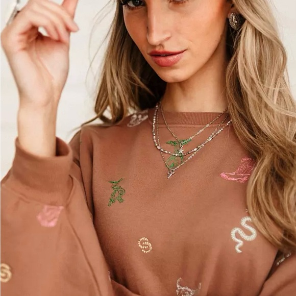 Sterling & Stitch Western Graphic Sweatshirt – Size Large, Gently Used - Picture 3 of 12